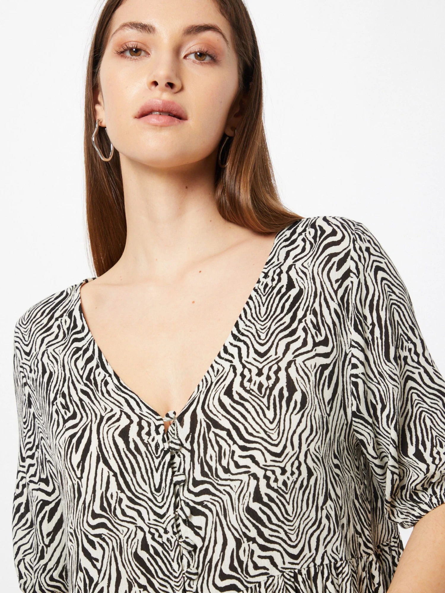 ICHI Mini Jurken Jurk Dames Zwart / Wit 7 ICHI Mini Jurken Jurk Dames Zwart / Wit - Afbeelding 5