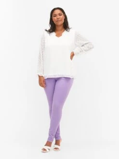 Zizzi Jeans Slimfit Jeans Dames Lila -Dameskleding Verkoop Winkel bce99740c19a3f735213738d83193d24