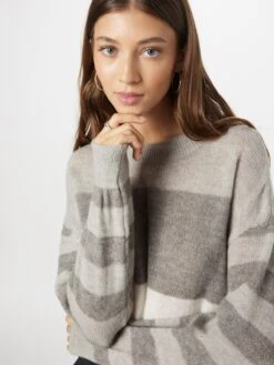 ESPRIT Fijngebreide Truien Trui Dames Grijs / Lichtgrijs / Wit -Dameskleding Verkoop Winkel bd3aa35795f4ec87bb6483681a734f1a