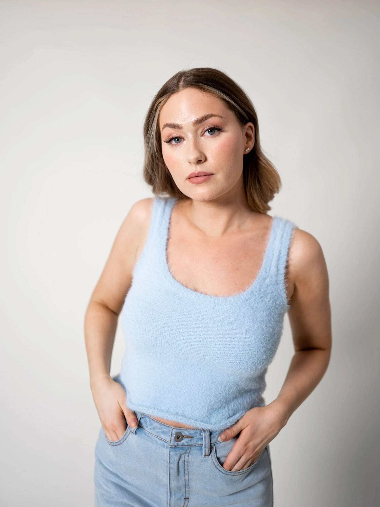 Tanktops Top COZY Dames Blauw 5 Tanktops Top COZY Dames Blauw - Afbeelding 3