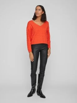 Vila Basic Truien Trui CHAO Dames Oranje -Dameskleding Verkoop Winkel c10a3307831f564b8e9132cb19b73d4c