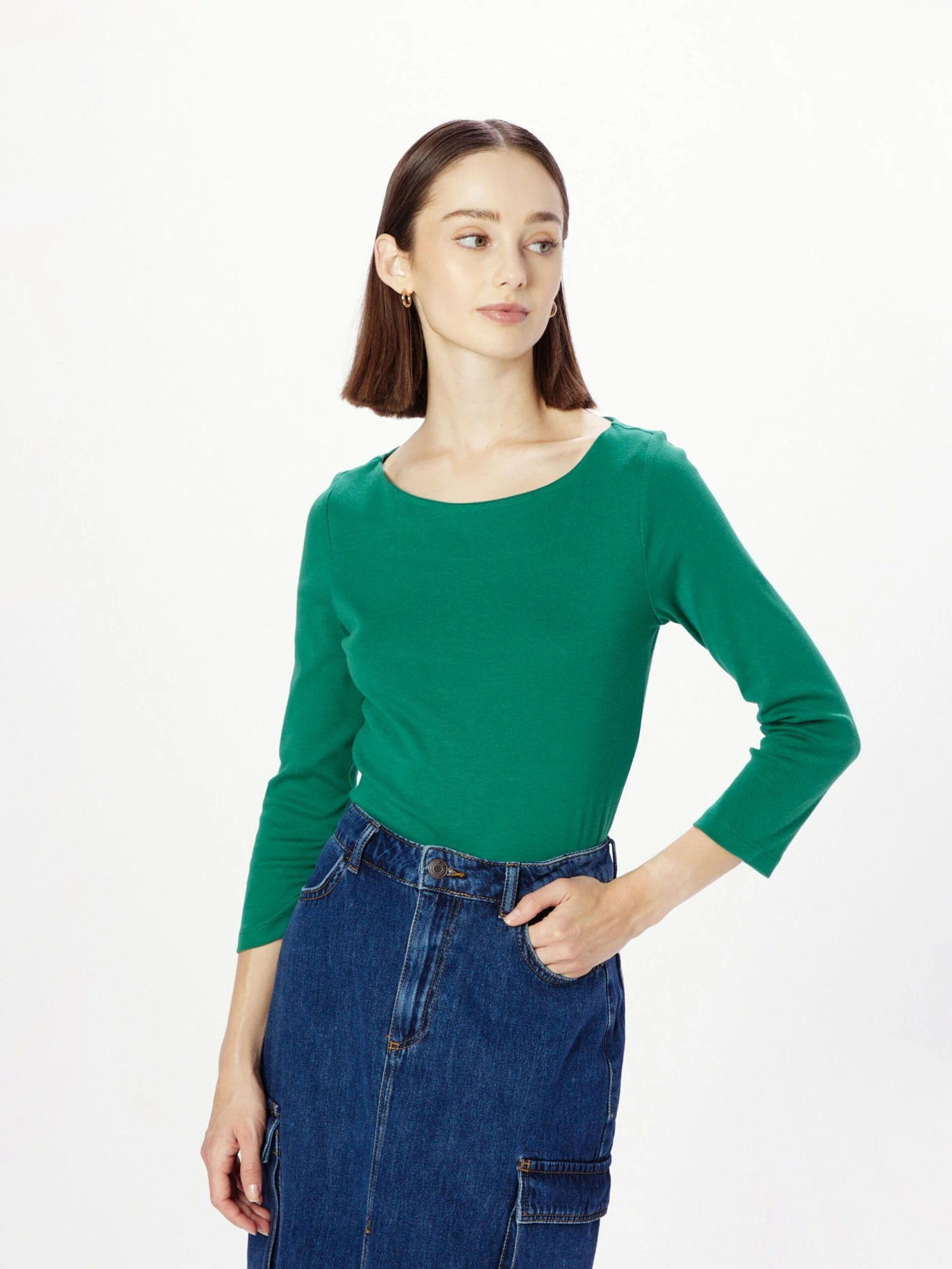 ESPRIT Shirts Met 3/4 Mouw Shirt Dames Donkergroen 5 ESPRIT Shirts Met 3/4 Mouw Shirt Dames Donkergroen - Afbeelding 3