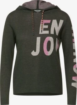 Cecil Hoodies Trui Dames Donkergroen