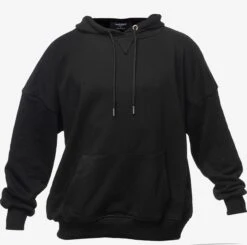 Hoodies Trui Mit Tasche Dames Zwart