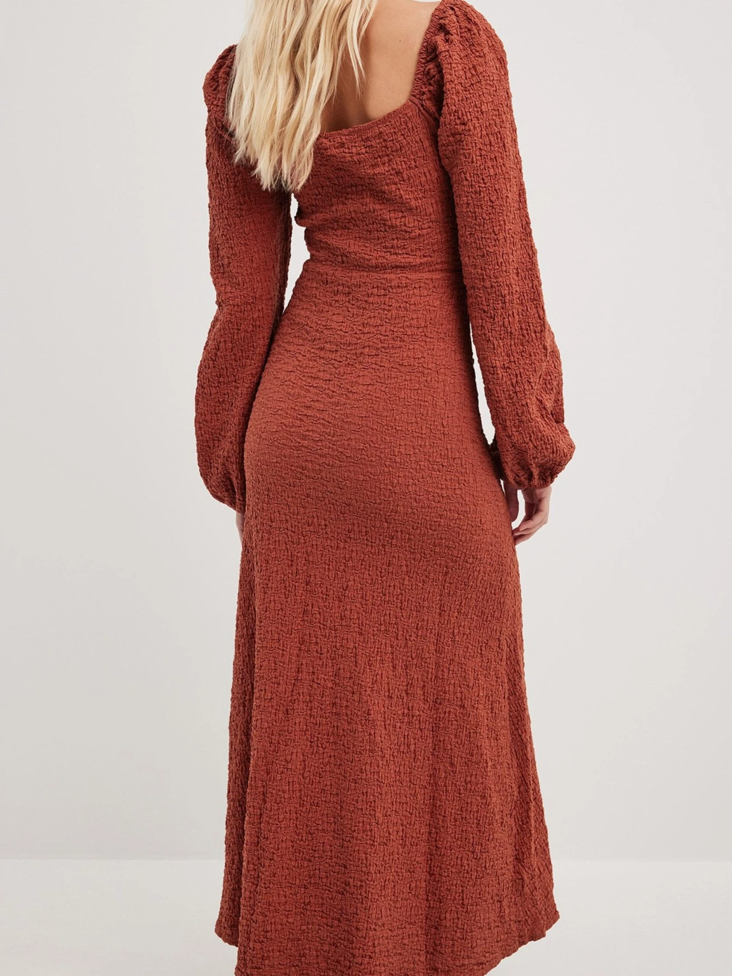 NA-KD Maxi Jurken Jurk Dames Roestrood 4 NA-KD Maxi Jurken Jurk Dames Roestrood - Afbeelding 2