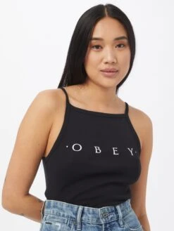 OBEY Spaghetti Tops Top NOVEL Dames Zwart -Dameskleding Verkoop Winkel c6365f4c18dc12e10fb34dc0af0cec67