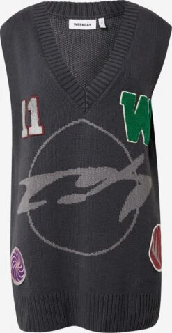 WEEKDAY Oversized Truien Oversized Trui Dames Grijs / Basaltgrijs