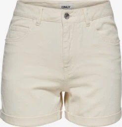 ONLY Denim Shorts Loosefit Jeans Dames Beige