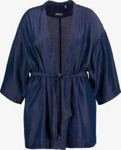 Ulla Popken Ponchos & Kimonos Kimono Dames Blauw