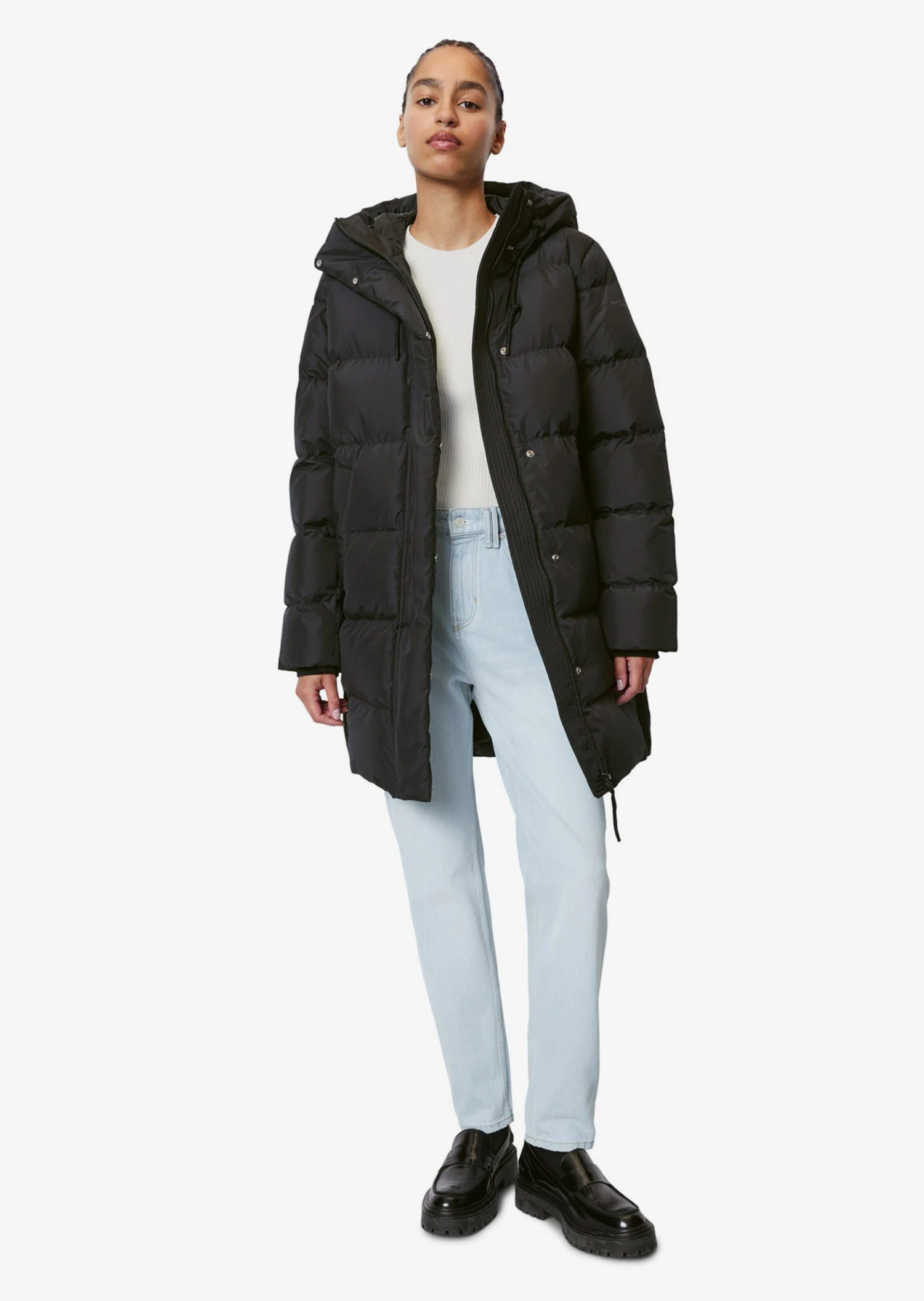 Marc O'Polo DENIM Korte Mantels Wintermantel Dames Zwart 5 Marc O'Polo DENIM Korte Mantels Wintermantel Dames Zwart - Afbeelding 3