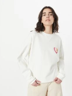 Sweatshirts Sweatshirt POWER OF LOVE Dames Natuurwit -Dameskleding Verkoop Winkel cde99d6336f623aaeb091937796f8289