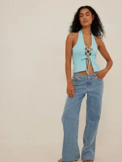 NA-KD Uitgaanstops Top Dames Hemelsblauw -Dameskleding Verkoop Winkel cf48b89cab6f967cbe657b07444a8ebf