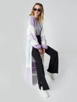 Lange Vesten Gebreide Mantel May Dames Gemengde Kleuren -Dameskleding Verkoop Winkel d02d6f314c1b90f4cf9c3126a368e911