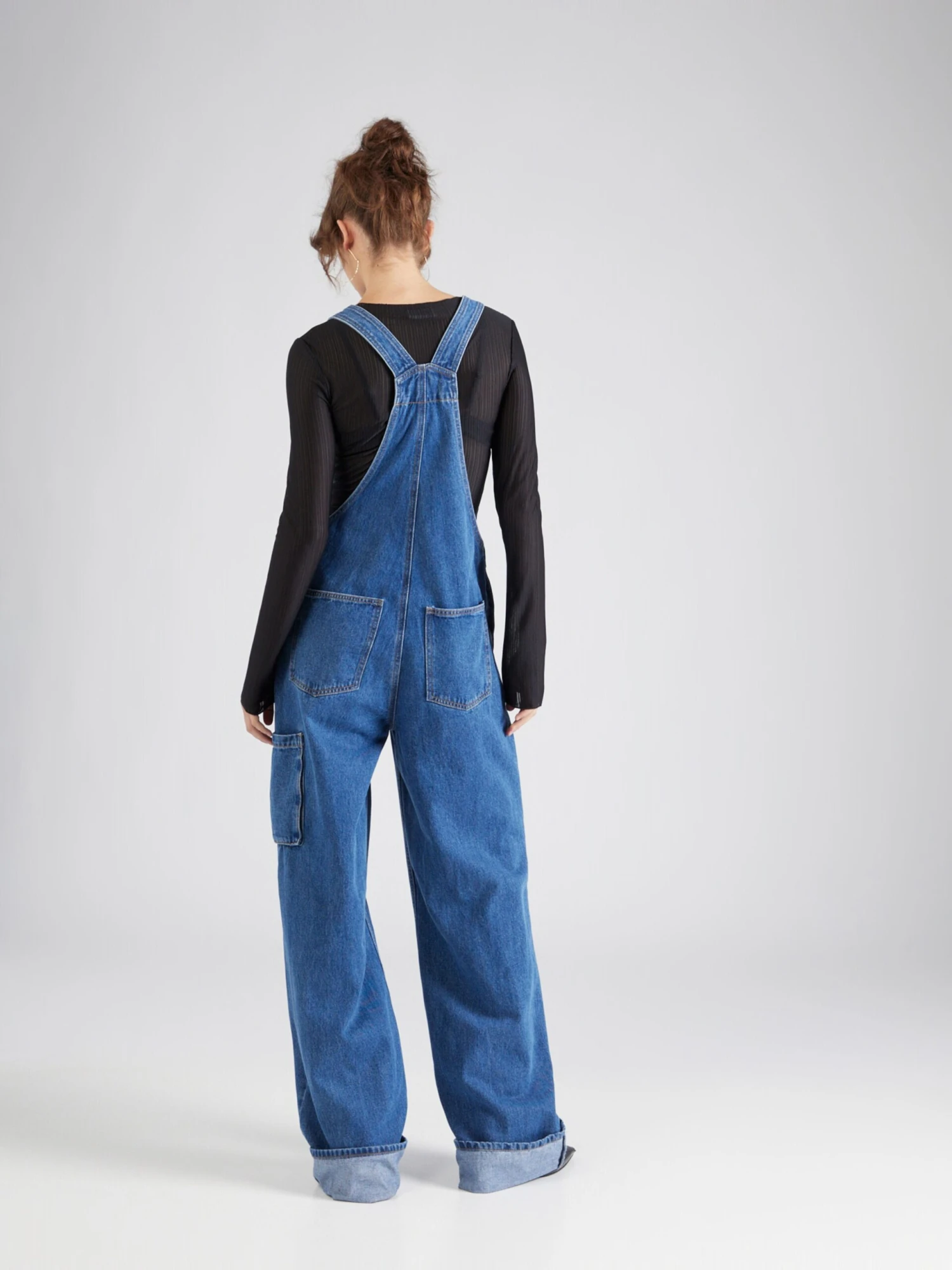 Tuinbroeken Wide Leg Tuinbroek Jeans Madlen Dames Blauw 6 Tuinbroeken Wide Leg Tuinbroek Jeans Madlen Dames Blauw - Afbeelding 4