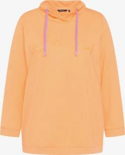 Ulla Popken Sweatshirts Sweatshirt Dames Lichtoranje