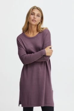 Fransa Lange Truien Trui BLUME Dames Lila -Dameskleding Verkoop Winkel d28b06186bd5f9c874e1c4e7d63ca1ad