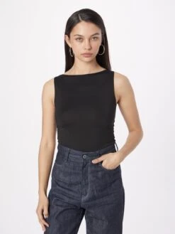 WEEKDAY Mouwloze Shirts Top Annie Dames Zwart -Dameskleding Verkoop Winkel d4a354f3a6849ac4aa9db7d89d5bca11