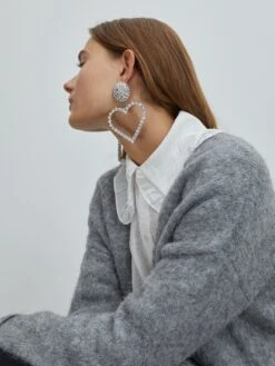 EDITED Lange Vesten Gebreide Mantel Caesar Dames Lichtgrijs -Dameskleding Verkoop Winkel d58ec79ced8a5a496c6e74b01326161d