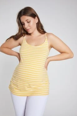 Ulla Popken Spaghetti Tops Top Dames Lichtgeel -Dameskleding Verkoop Winkel d67451532cb6565d1bb2459f92266ade