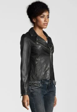 Apple Of Eden Leren Jassen Tussenjas GHOST Dames Zwart -Dameskleding Verkoop Winkel d78526b7a43a8d2268ad92dd9f410237