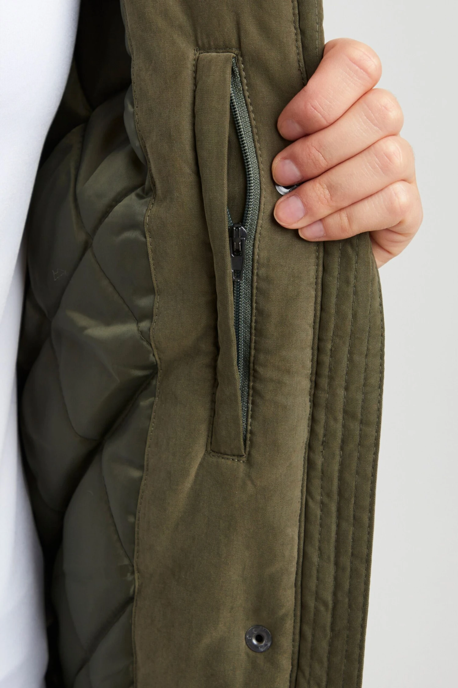 OXMO Winterjassen Winterjas Lona Dames Donkergroen 9 OXMO Winterjassen Winterjas Lona Dames Donkergroen - Afbeelding 7