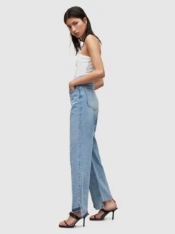 AllSaints Straight Regular Jeans KYM Dames Lichtblauw -Dameskleding Verkoop Winkel dab82a7712a32cc5ad994640a4219713