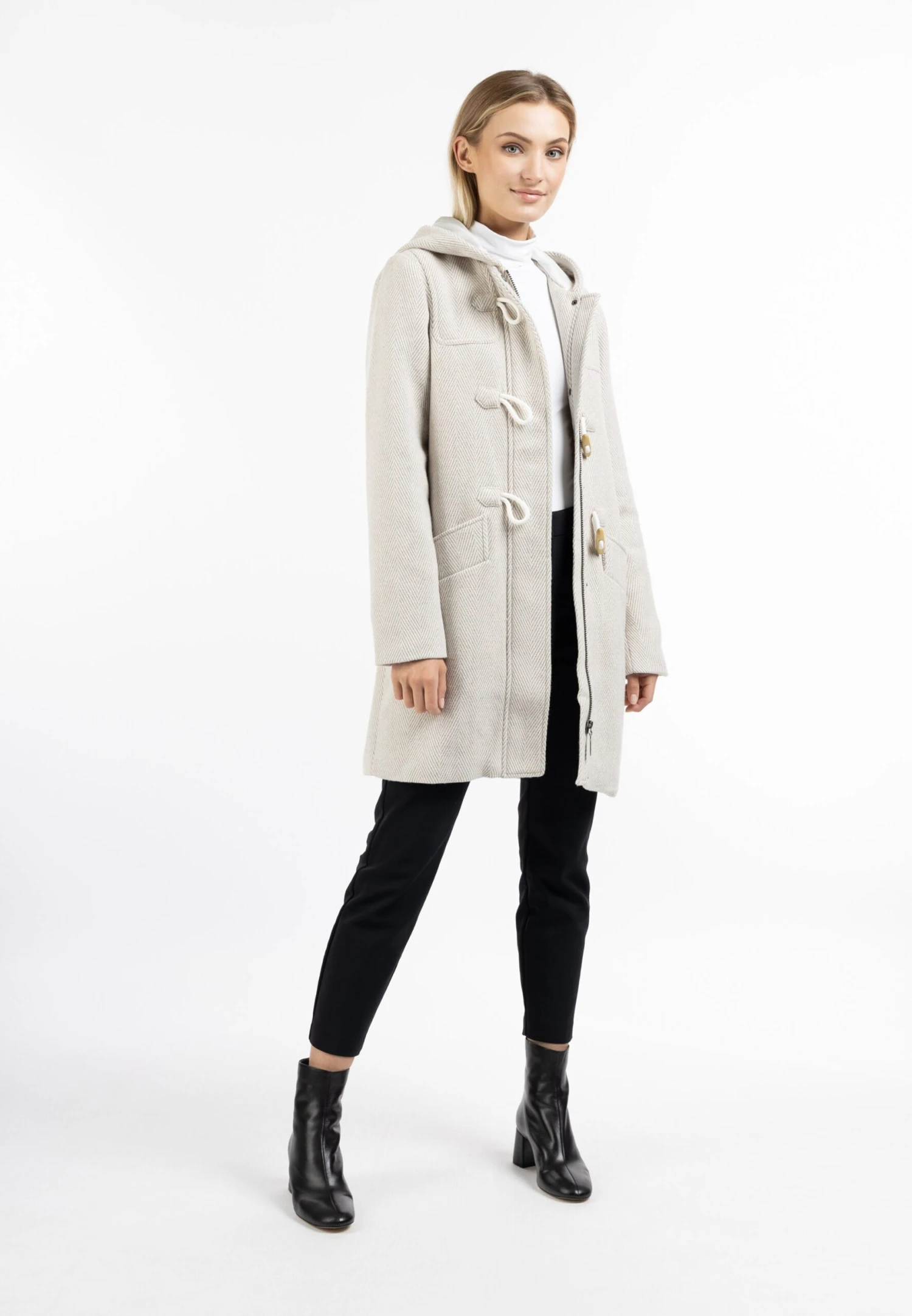 Duffelcoats Tussenmantel Nascita Dames Beige 6 Duffelcoats Tussenmantel Nascita Dames Beige - Afbeelding 4