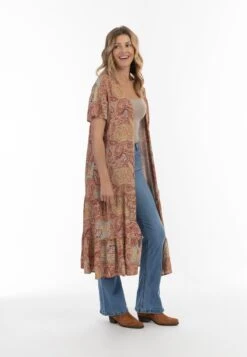 Ponchos & Kimonos Kimono Dames Pastelrood / Donkerrood -Dameskleding Verkoop Winkel db073ceb88a2777f3adeef9cf34d9678