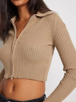 NA-KD Lange Truien Trui Dames Donkerbeige -Dameskleding Verkoop Winkel db2a261e21936b82921986b2da301769