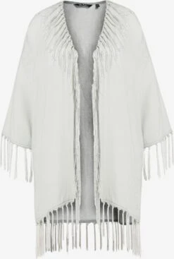Ulla Popken Ponchos & Kimonos Kimono Dames Lichtgrijs