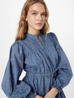 WAREHOUSE Blousejurken Blousejurk Dames Smoky Blue -Dameskleding Verkoop Winkel dc8aed8167b2650f4601de6110f76cd5