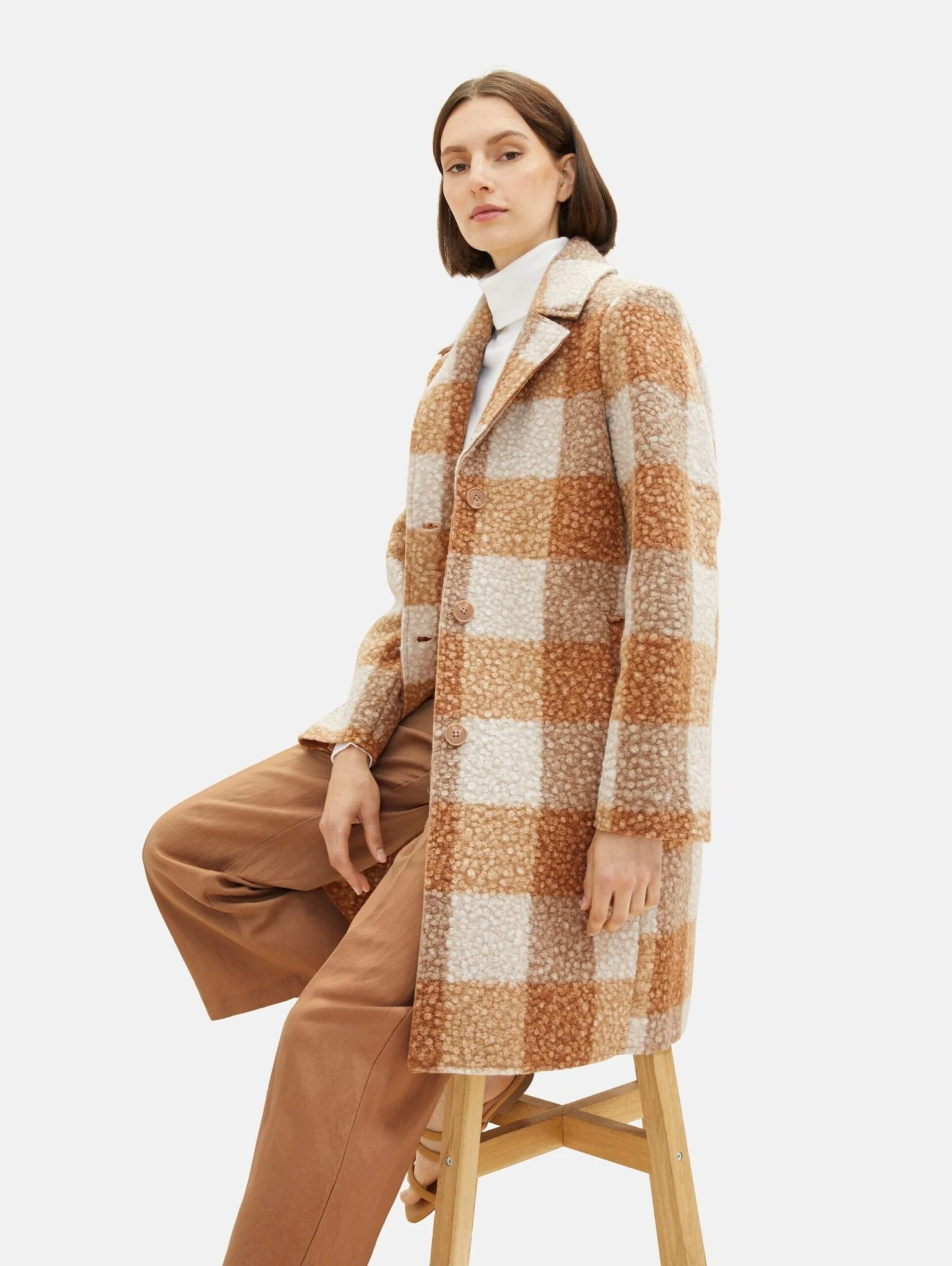 Tom Tailor Tussenmantels Tussenmantel Dames Beige / Sand 5 Tom Tailor Tussenmantels Tussenmantel Dames Beige / Sand - Afbeelding 3