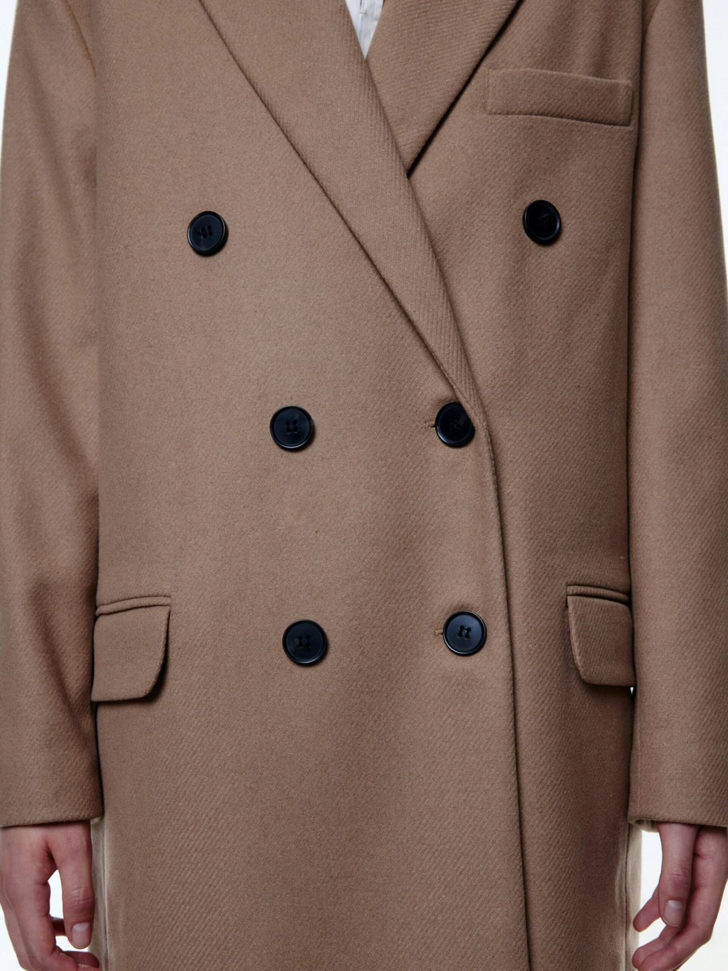 EDITED Wollen Mantels Wintermantel Singa Dames Bruin 4 EDITED Wollen Mantels Wintermantel Singa Dames Bruin - Afbeelding 2