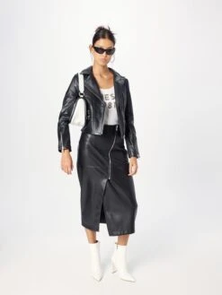 Karen Millen Leren Jassen Tussenjas Dames Zwart -Dameskleding Verkoop Winkel dd449e2032dc190cce3eae854f1834b2