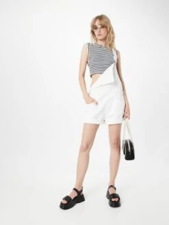 FREE PEOPLE Tuinbroeken Regular Tuinbroek Jeans ZIGGY Dames Wit -Dameskleding Verkoop Winkel dd640c9c86b4342adf61151eb6449a79