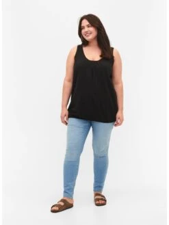 Zizzi Tanktops Top Polly Dames Zwart -Dameskleding Verkoop Winkel dd7ba436c9acfecb2e63c436b4c4ec01