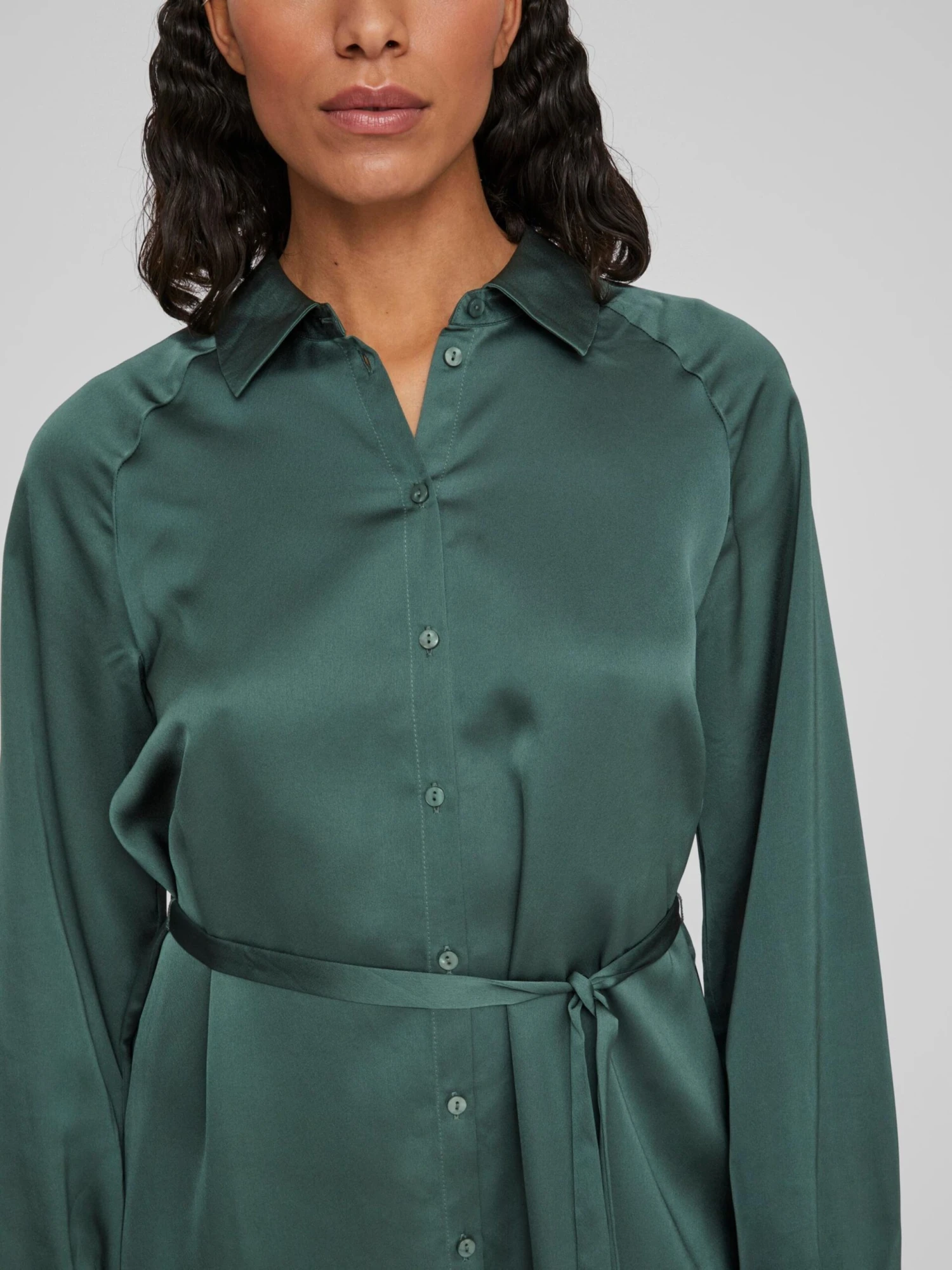 Vila Blousejurken Blousejurk Dames Donkergroen 8 Vila Blousejurken Blousejurk Dames Donkergroen - Afbeelding 6