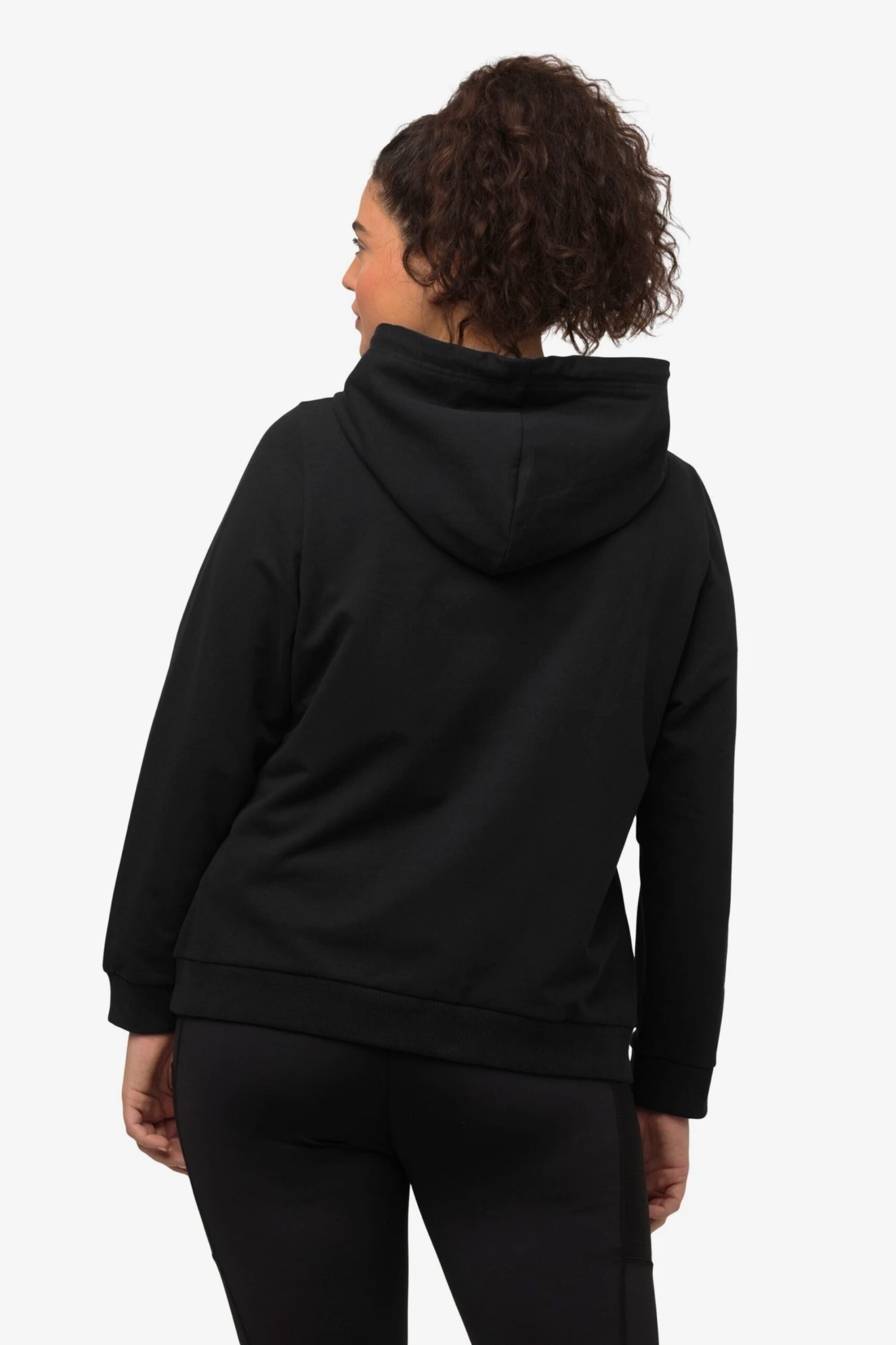 Ulla Popken Sweatvesten Sweatvest Dames Zwart 5 Ulla Popken Sweatvesten Sweatvest Dames Zwart - Afbeelding 3