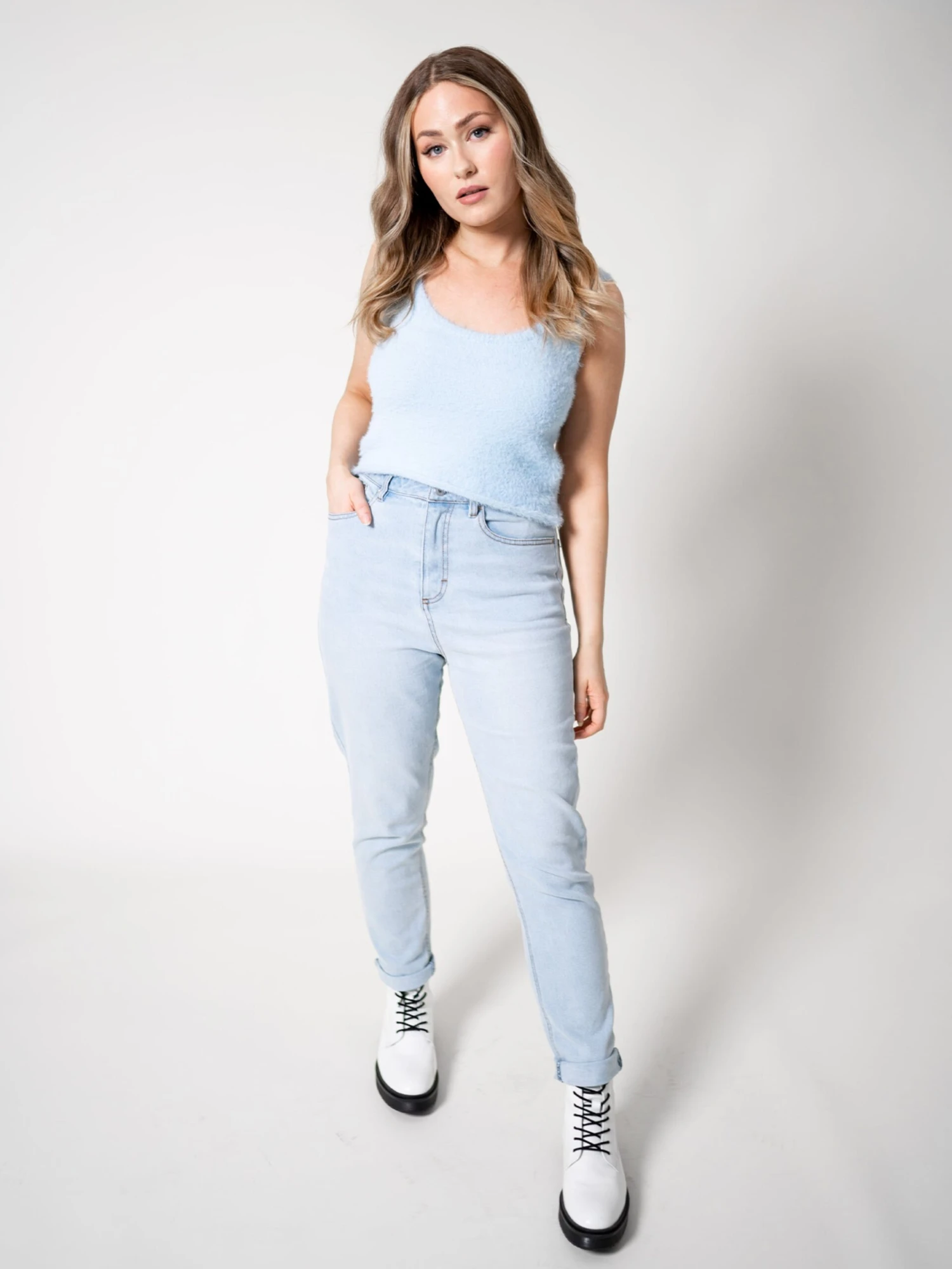 Tanktops Top COZY Dames Blauw 7 Tanktops Top COZY Dames Blauw - Afbeelding 5