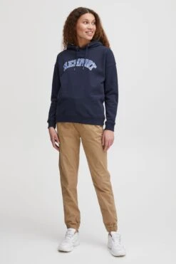 OXMO Hoodies Trui Colisa Dames Blauw -Dameskleding Verkoop Winkel e624a3cffb8a4398415e522e210f70ce