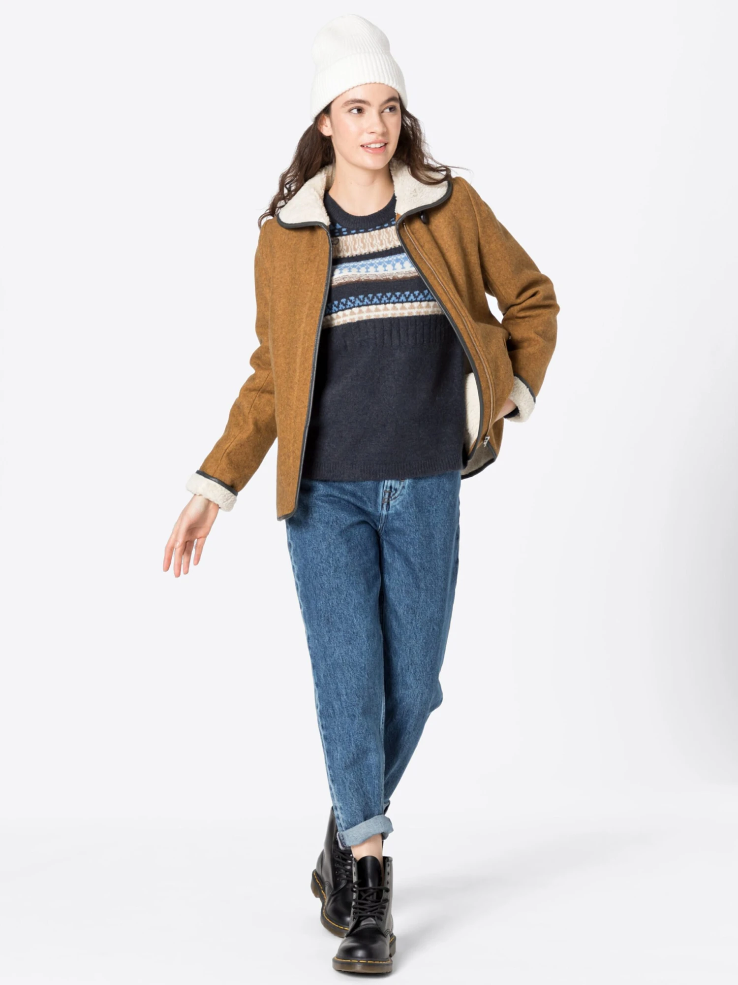 Fransa Fijngebreide Truien Trui Dames Nachtblauw / Lichtblauw 7 Fransa Fijngebreide Truien Trui Dames Nachtblauw / Lichtblauw - Afbeelding 5