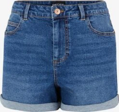 Pieces Denim Shorts Regular Jeans Pacy Dames Blauw