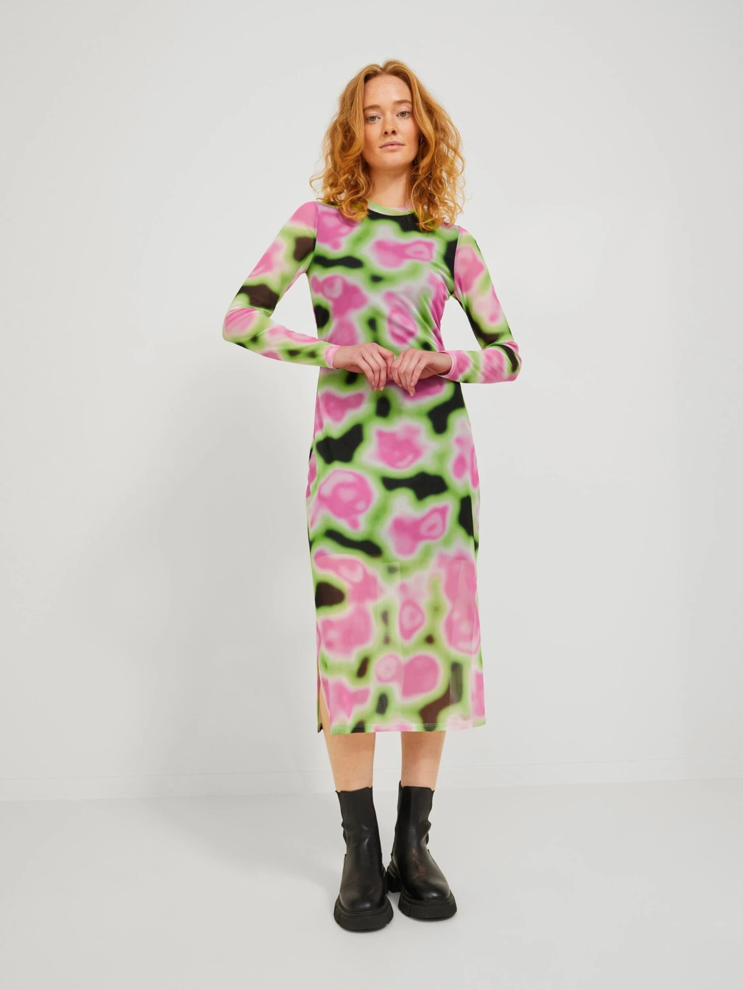 JJXX Maxi Jurken Jurk Ohala Dames Framboos 6 JJXX Maxi Jurken Jurk Ohala Dames Framboos - Afbeelding 4