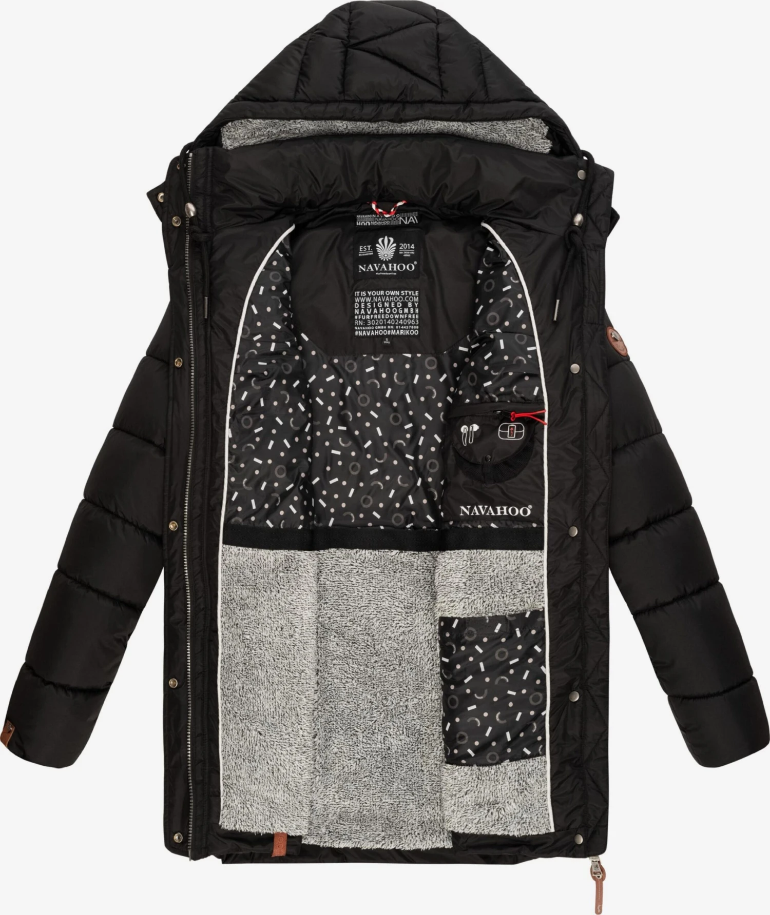 Navahoo Wintermantels Wintermantel Dalie Dames Zwart 7 Navahoo Wintermantels Wintermantel Dalie Dames Zwart - Afbeelding 5