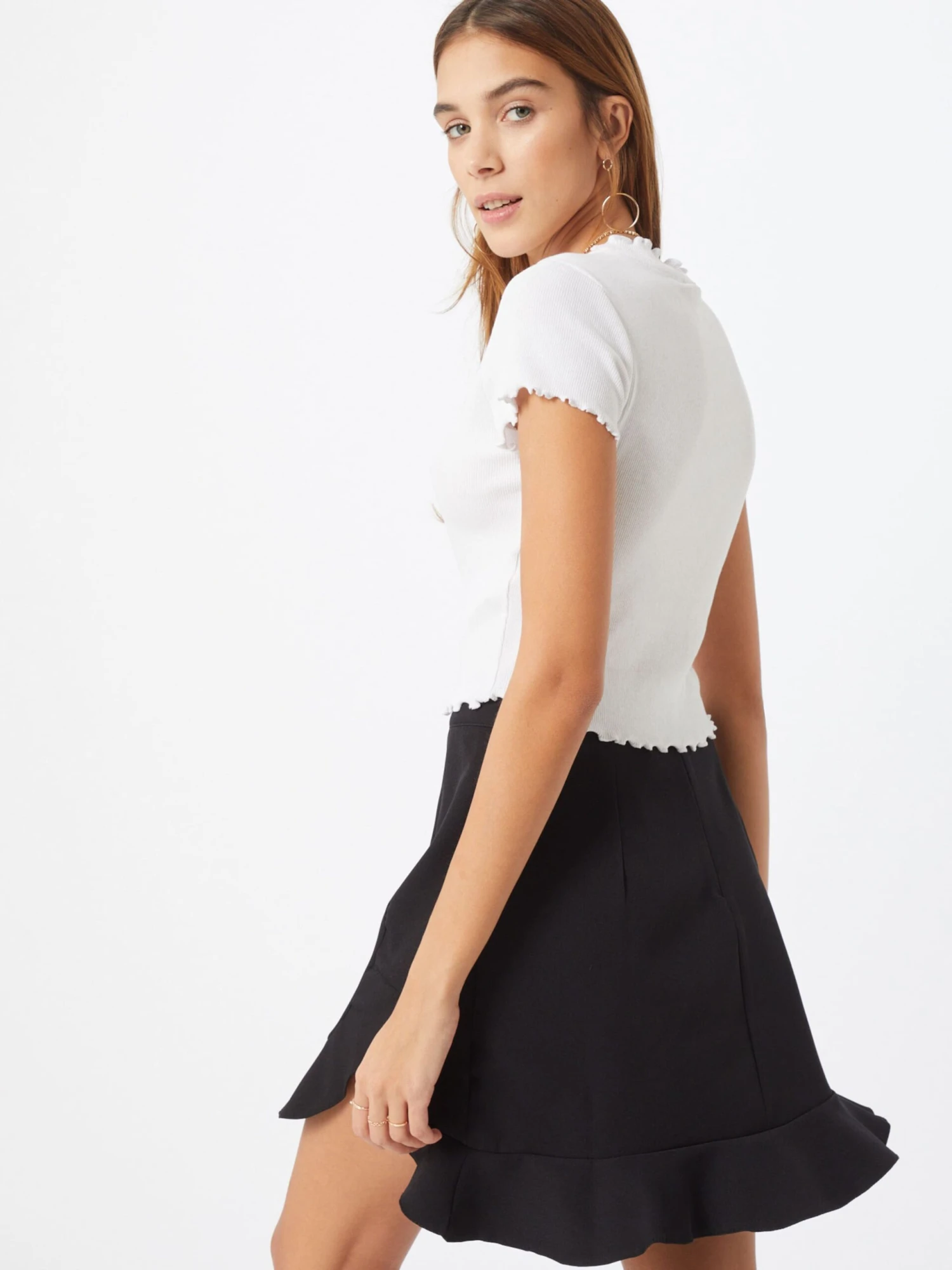 URBAN CLASSICS T-shirts Shirt Dames Zwart / Wit 5 URBAN CLASSICS T-shirts Shirt Dames Zwart / Wit - Afbeelding 3