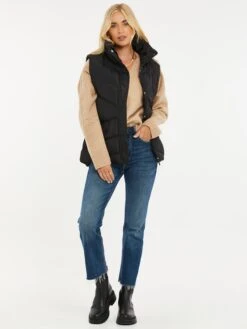 Threadbare Bodywarmers Bodywarmer Hazzi Dames Zwart -Dameskleding Verkoop Winkel ebb48647f7ebb639e1eda56257791906