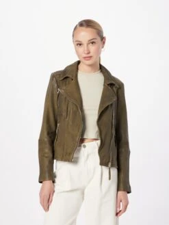 Freaky Nation Leren Jassen Tussenjas Dames Olijfgroen -Dameskleding Verkoop Winkel ef33f1def95d99bde14a206106a91811