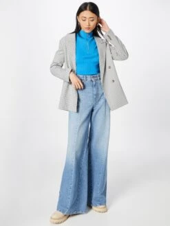 WAREHOUSE Coltruien Trui Dames Blauw -Dameskleding Verkoop Winkel ef7d45d95441da32362b77fae2411762