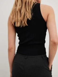 NA-KD Tops Gebreide Top Dames Zwart -Dameskleding Verkoop Winkel ef8f1df68c39f804270e8066c73e70d9