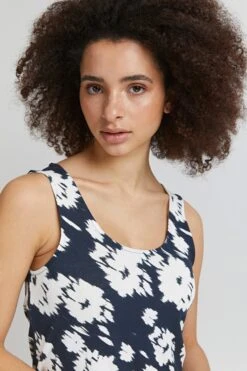 ICHI Zomerjurken Zomerjurk LISA Dames Donkerblauw -Dameskleding Verkoop Winkel f04dfaa883b35b2774837df3eb15d23a